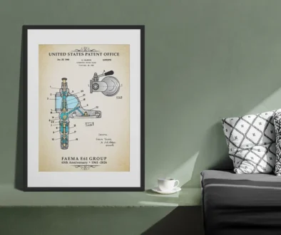 65 Jahre Faema E61 Jubiläumsillustration